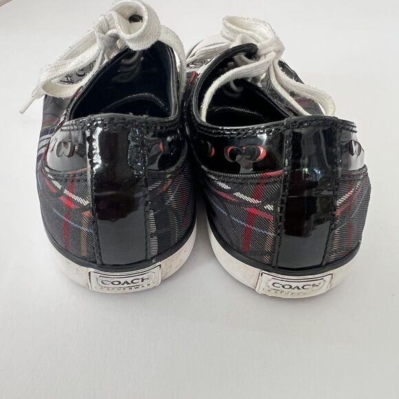 Coach Multicolor Barrett Plaid Casual Sneakers - Size Women's 7 - Picture 5 of 9